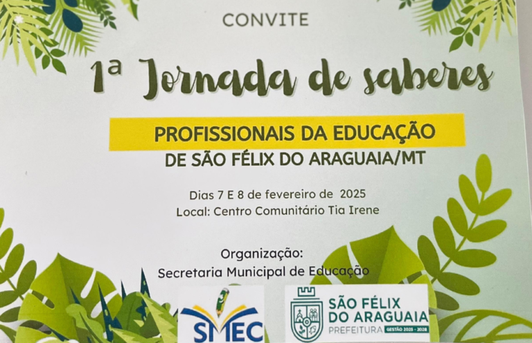 Prefeitura de São Félix do Araguaia promove a 1ª Jornada de Saberes para professores da rede municipal