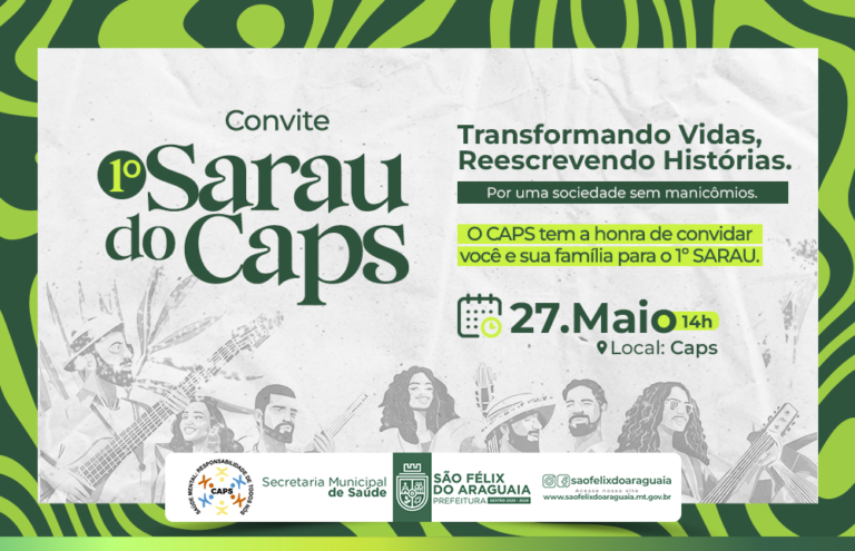 1º Sarau do CAPS celebra transformação e cuidado em liberdade