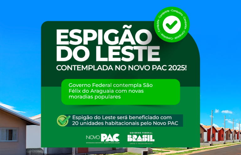 Espigão do Leste será beneficiado com 20 unidades habitacionais pelo Novo PAC