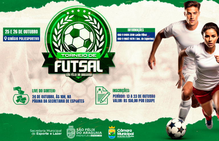 Inscrições abertas para o torneio de futsal de São Félix do Araguaia